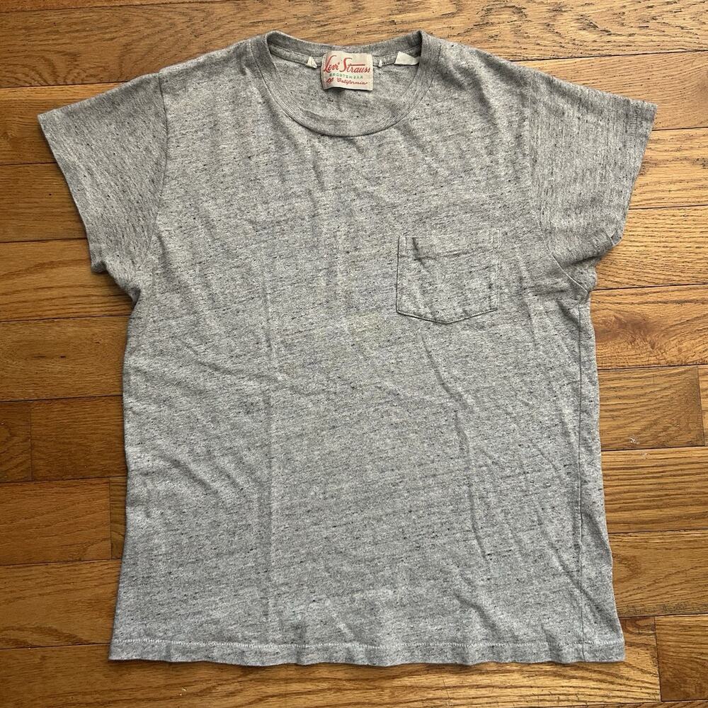Levis Vintage Clothing 1950s Sportswear Heather Pocket Tee Shirt Medium